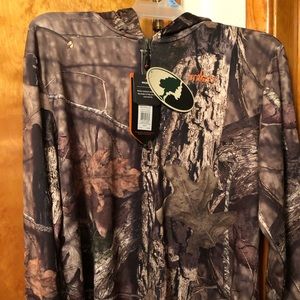 Camo Hooded Quarter Zip Top Mossy Oak Breakup